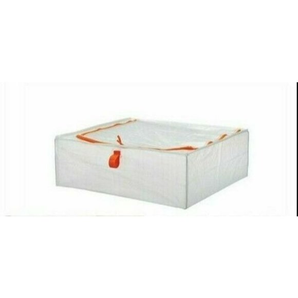 Ikea Parkla Storage Bag Bin Stackable Zippered Under Bed Dust Storage Bag x2 - Picture 1 of 7